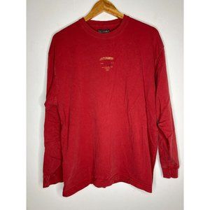 Vintage 90's Distressed Abercrombie & Fitch Men's XL Red Long Sleeve T-Shirt